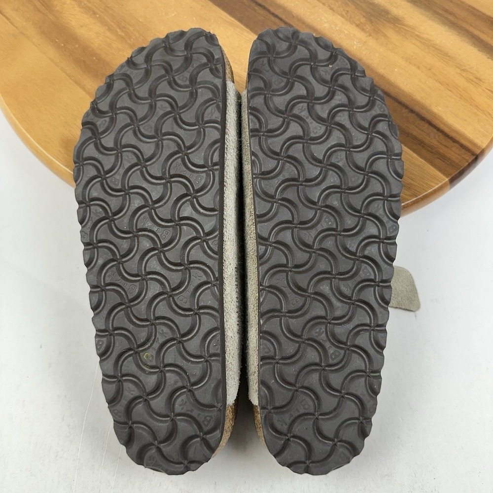 Womens Birkenstock Arizona Soft Footbed Gray Suede Slides Sandals Size EU 39 - Picture 7 of 8